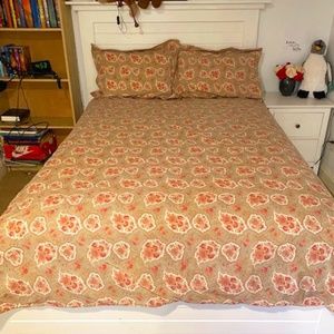 Pottery Barn Duvet and two Shams Queen/Full